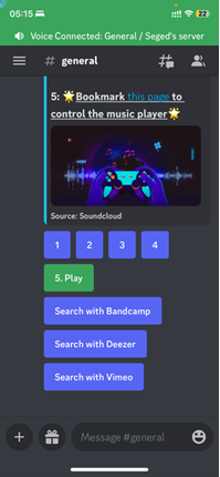 play music on Discord on Mobile