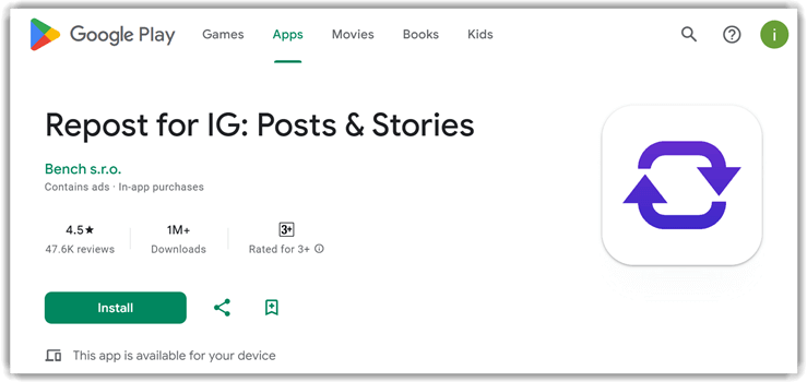 Repost for Instagram