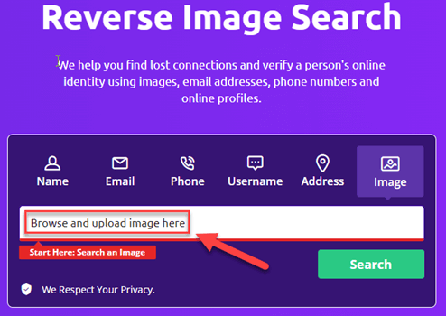 Reverse Image Search using Social Catfish
