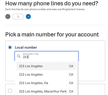 Get A 213 Area Code Los Angeles Number Using RingCentral
