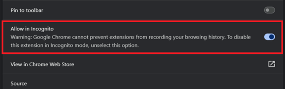 Find Incognito History Using Browser Extension