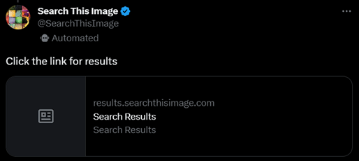 Reverse Image Search on Twitter Using Image Bot
