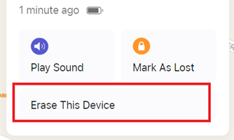 Unlock Screen Passcode from iCloud.com.