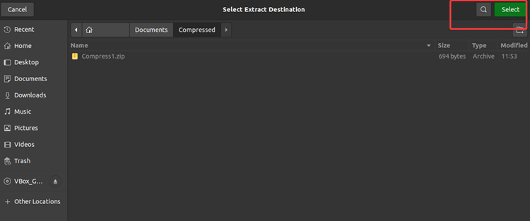 Unzip Files in Linux using a GUI Tool