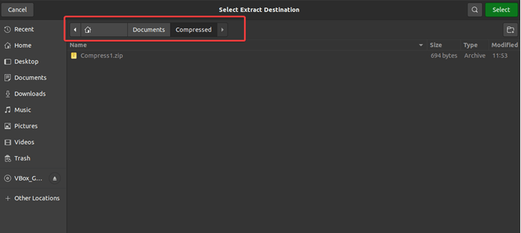 Unzip Files in Linux using a GUI Tool