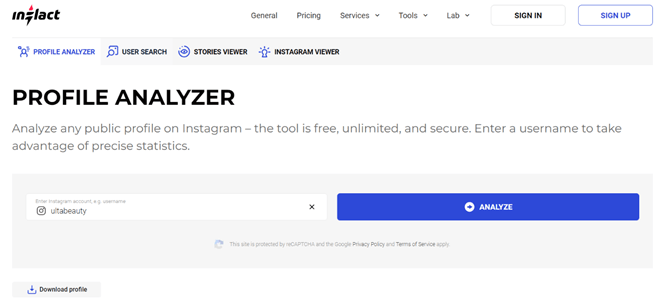 Instagram Account Search on Inflact