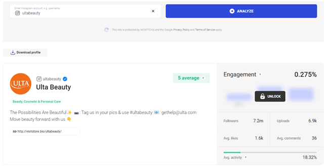 Instagram Account Search on Inflact