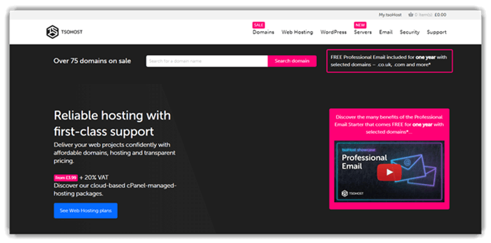 TSOHOST UK Website Hosting