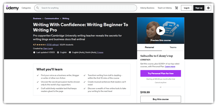 Writing With Confidence