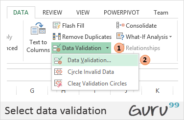 Excel Data Validation