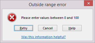 Excel Data Validation