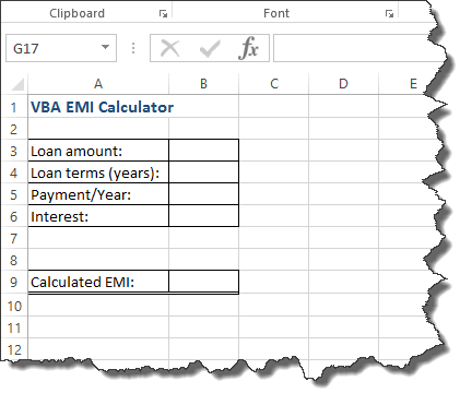 Creating a Simple EMI Calculator in Excel