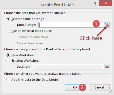 Creating Pivot Tables