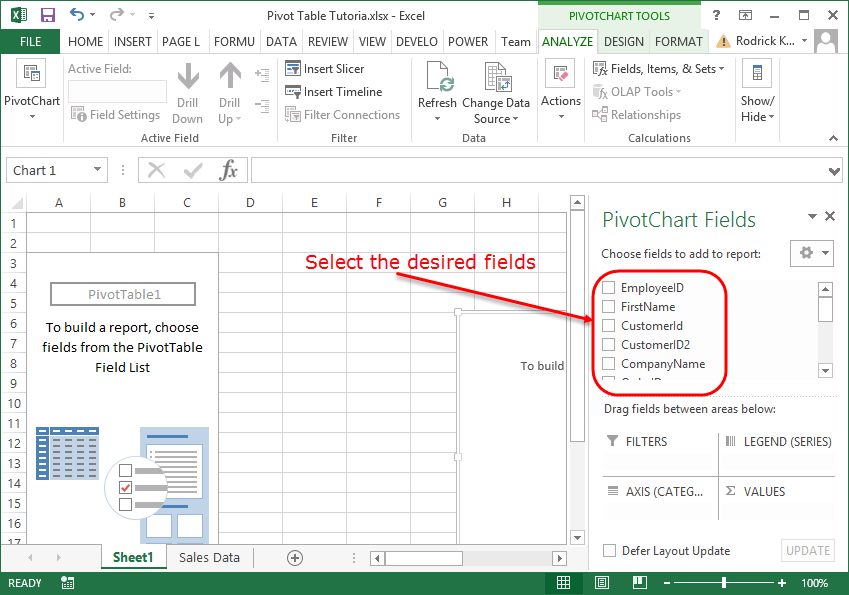 Creating Pivot Tables