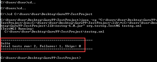 Running Testng-failed.xml File from Command Line