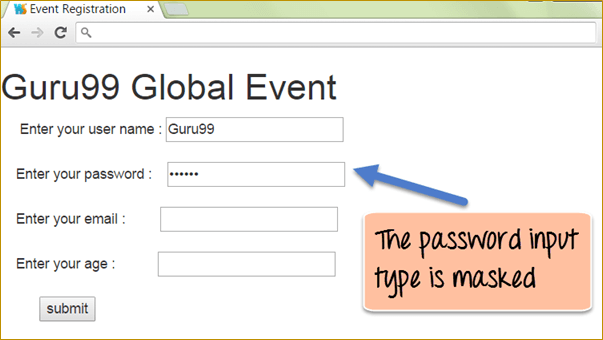 Form validation using HTML5