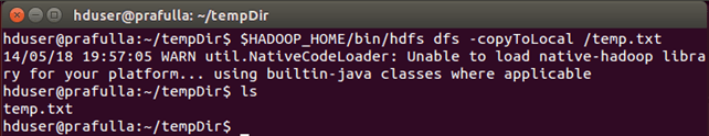 Access HDFS Using COMMAND-LINE INTERFACE