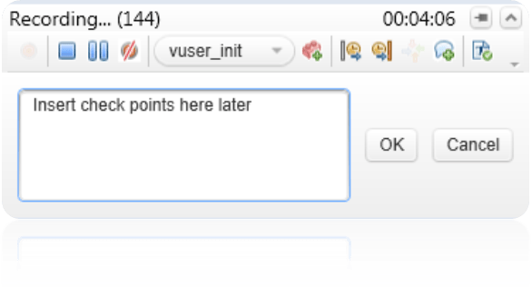 Insert Comments at Record Time