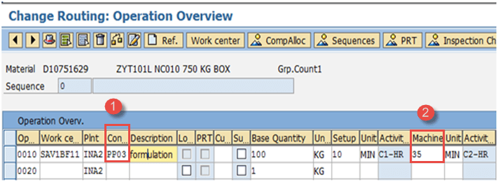 Change Routing in SAP PP
