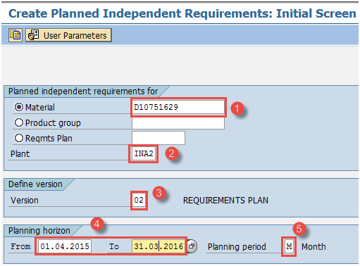 Create Inactive Version of Independent Requirement in SAP
