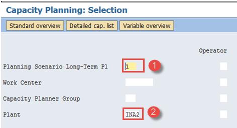 Check Capacity Situation in SAP