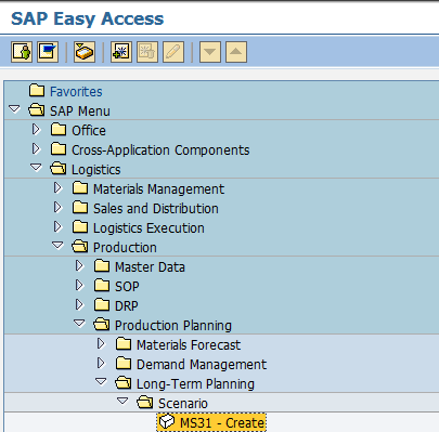 Create Planning Scenario in SAP PP