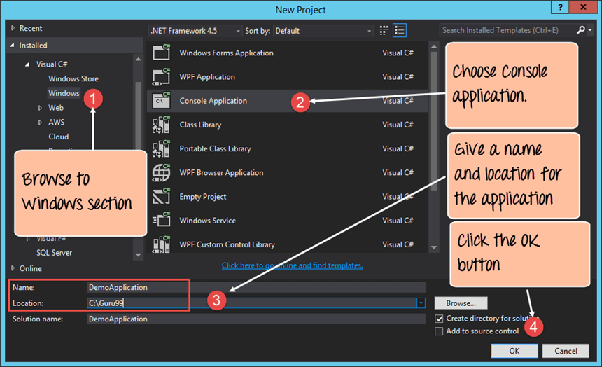 The First Console Application