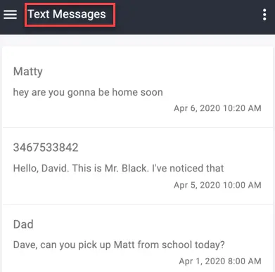 Enter Cell Phone Number to Read Text SMS