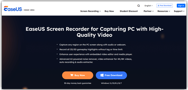 EaseUS Screen Recorder