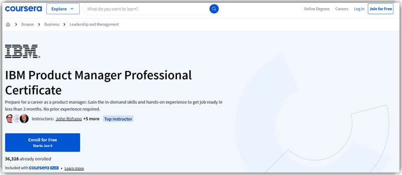 IBM Product Manager Certification