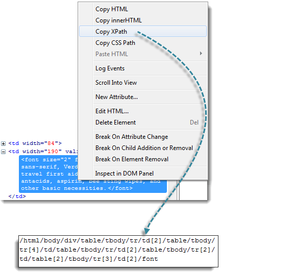 Selenium Web table example with Attributes as Predicates