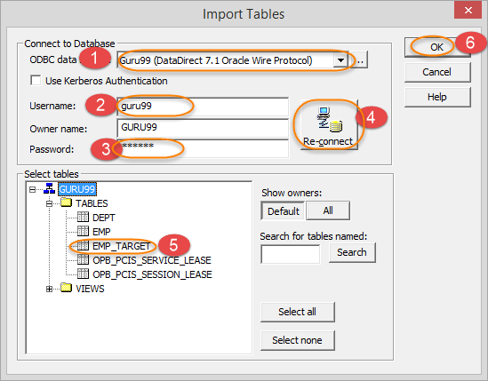 Import Target in Informatica Target Designer