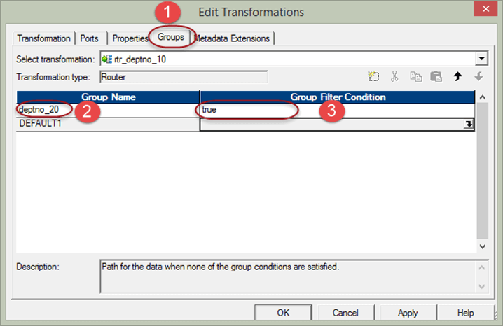 Router Transformation in Informatica