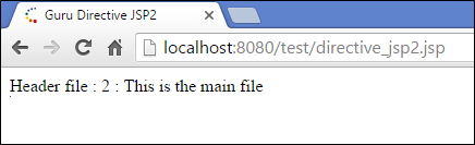 JSP Include directive