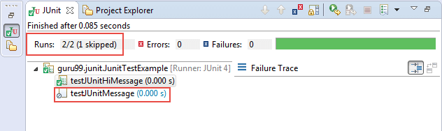 Creating a Simple Test Class without Ignoring a Test