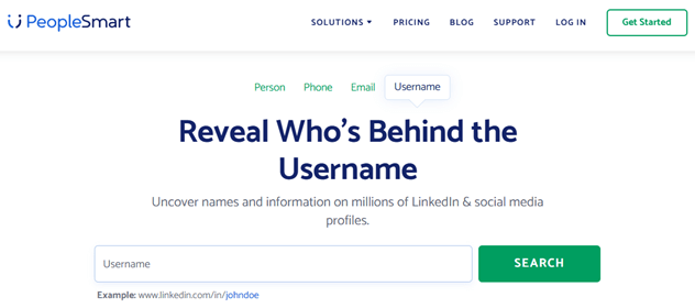 Use PeopleSmart for Snapchat Username Search