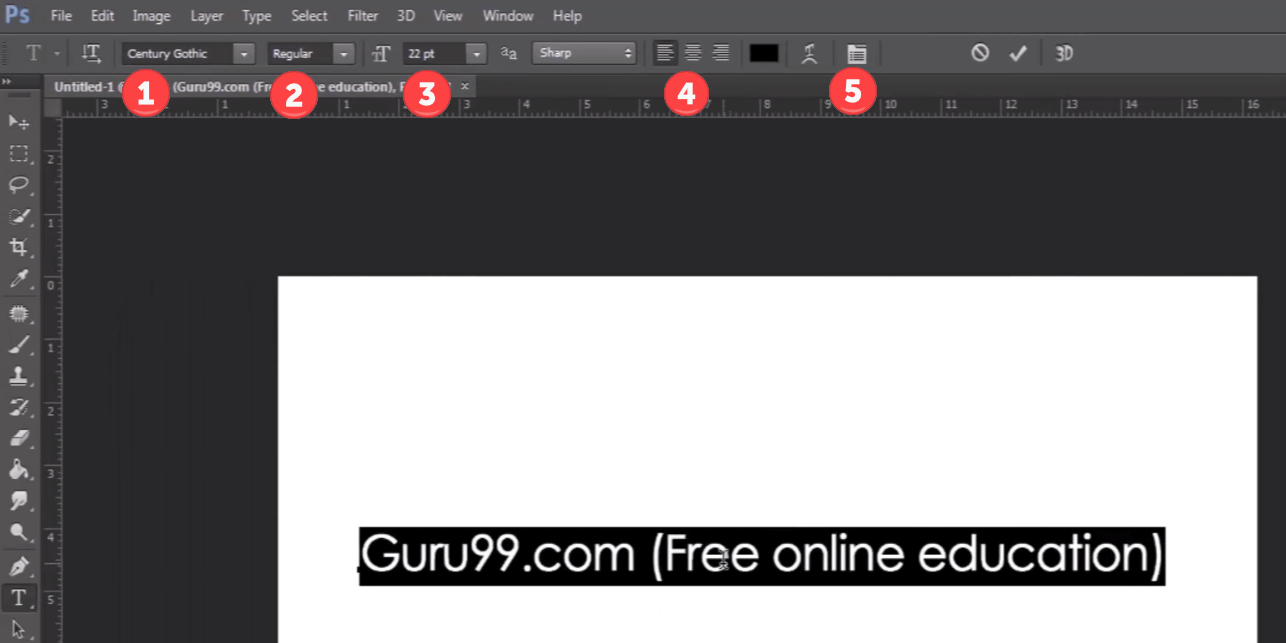 Basics of Photoshop Text Tool