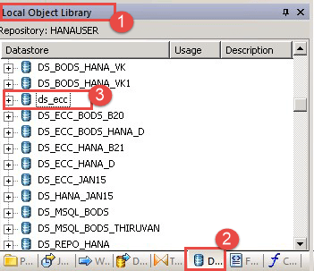 SAP DS (Data Services) in HANA
