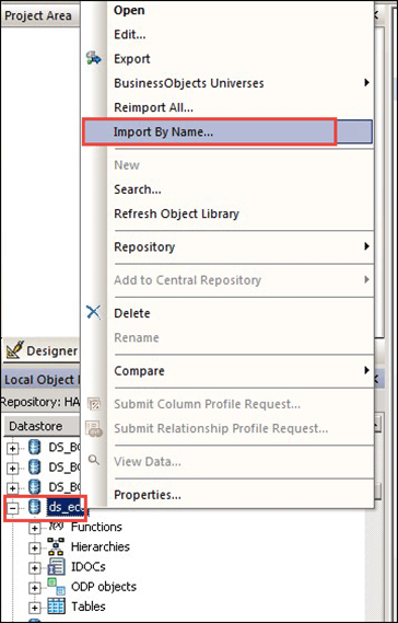 SAP DS (Data Services) in HANA