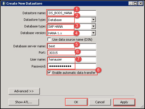 SAP DS (Data Services) in HANA