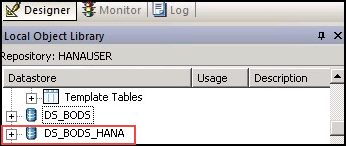 SAP DS (Data Services) in HANA