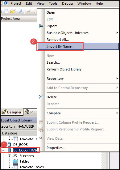 SAP DS (Data Services) in HANA