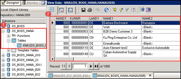 SAP DS (Data Services) in HANA