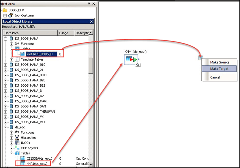 SAP DS (Data Services) in HANA