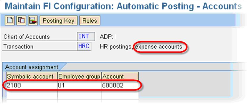 Map Symbolic Account to G/L Account