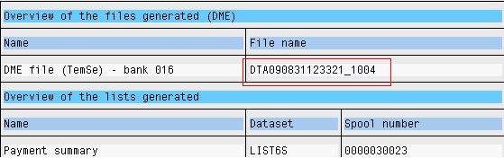 Bank Transfer using SAP DME