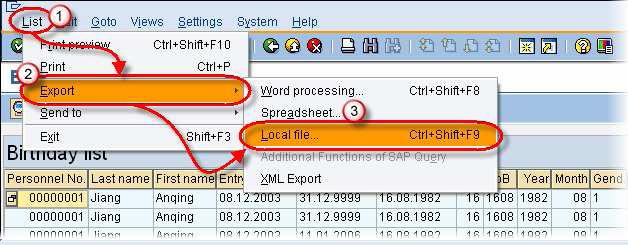Format SAP Report Output