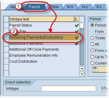 Display Overview of an Infotype