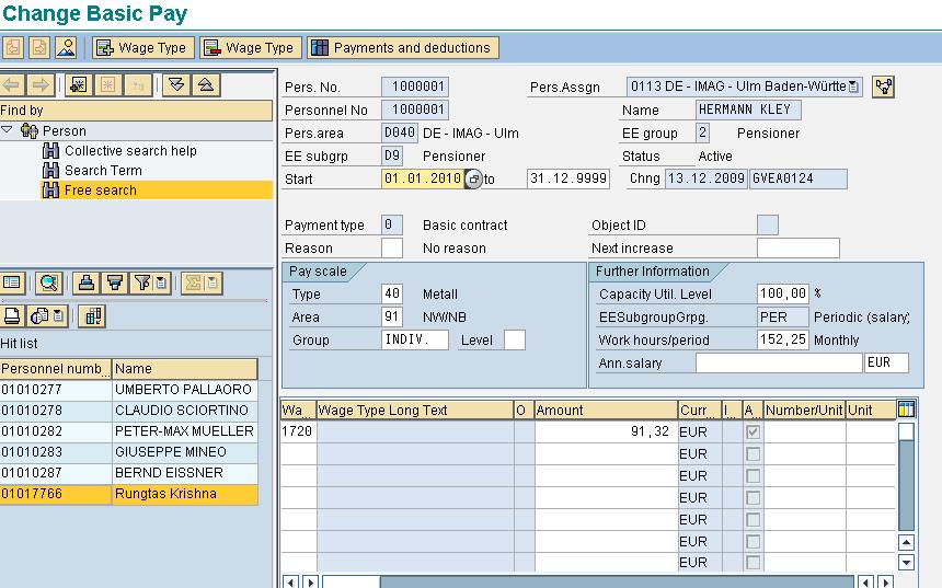 Dialog Wage Types in SAP