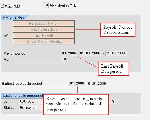 Payroll Control Record